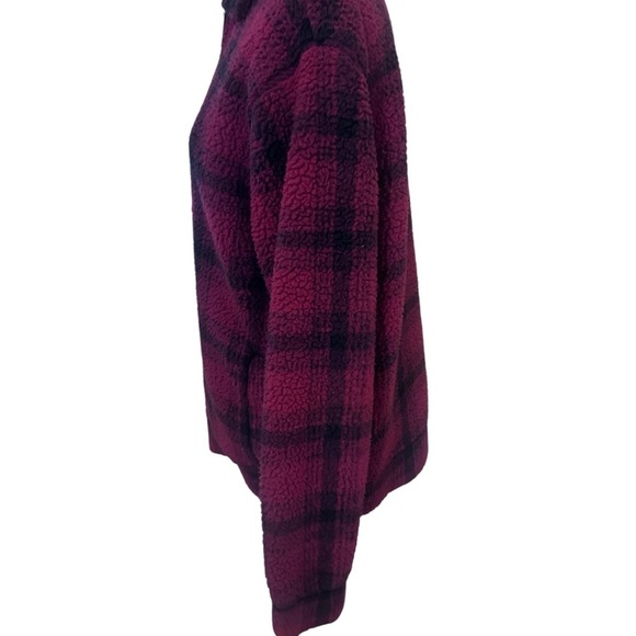 Arizona Jean Company Burgundy Sherpa Jacket - Picture 3 of 5